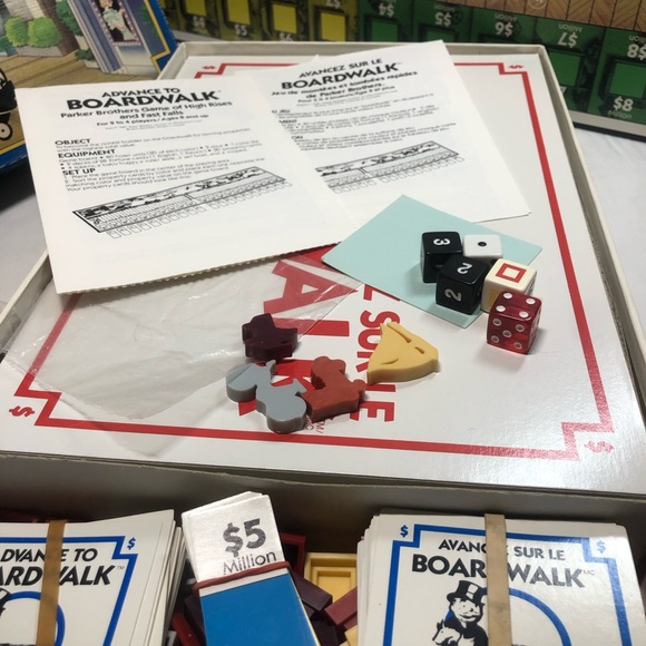 Vintage Advance To Boardwalk Board Game, Eng/French 2-4 players ,Age 8+ 1985 - Picture 4 of 6